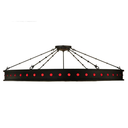 Meyda Tiffany Jules 16 Light 72" Wide Semi-Flush Drum Ceiling Fixture