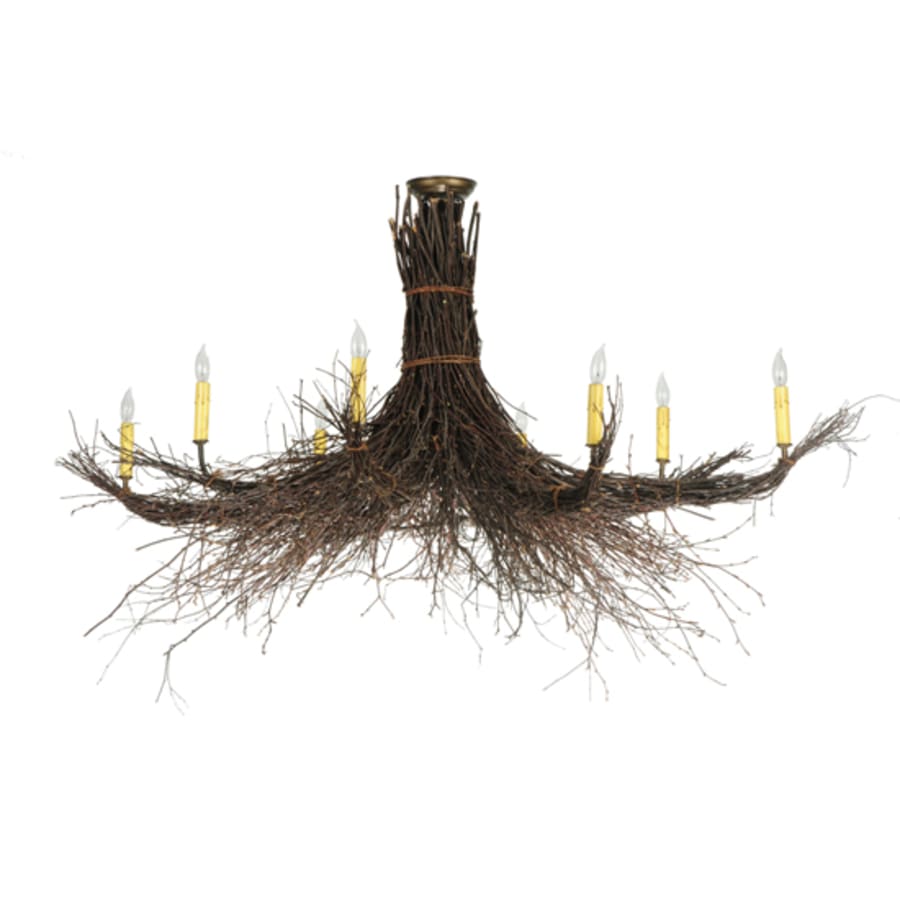 Meyda Tiffany Twigs 8 Light 64" Wide Taper Candle Style Chandelier