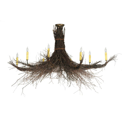 Meyda Tiffany Twigs 8 Light 64" Wide Taper Candle Style Chandelier