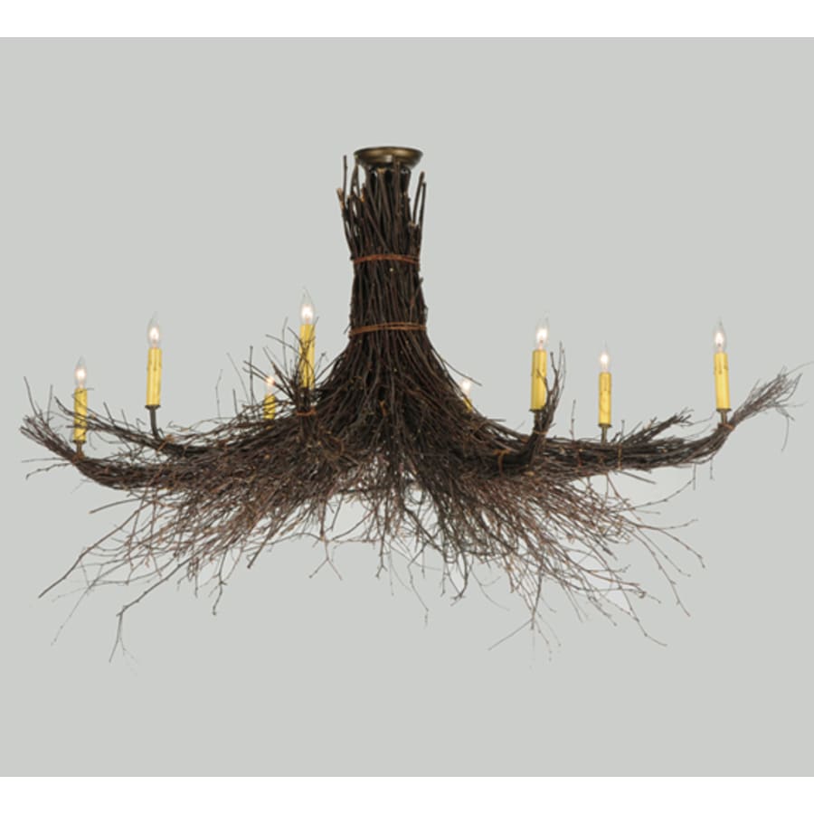 Meyda Tiffany Twigs 8 Light 64" Wide Taper Candle Style Chandelier