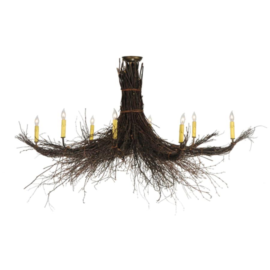 Meyda Tiffany Twigs 8 Light 64" Wide Taper Candle Style Chandelier