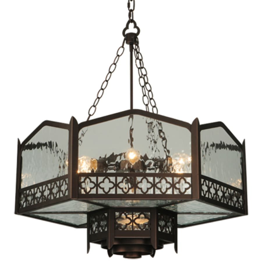 Meyda Tiffany Church 6 Light 30" Wide Abstract Pendant