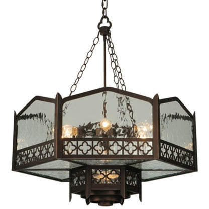 Meyda Tiffany Church 6 Light 30" Wide Abstract Pendant