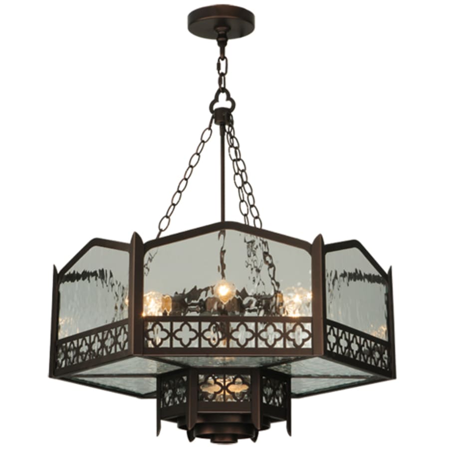 Meyda Tiffany Church 6 Light 30" Wide Abstract Pendant