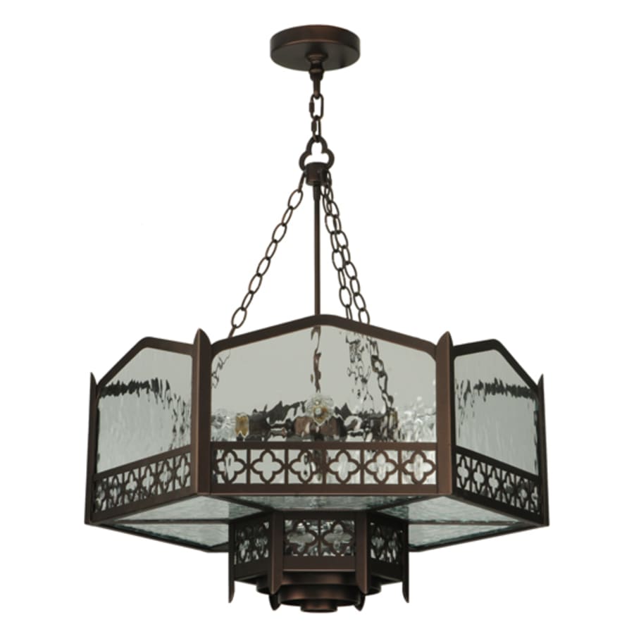 Meyda Tiffany Church 6 Light 30" Wide Abstract Pendant