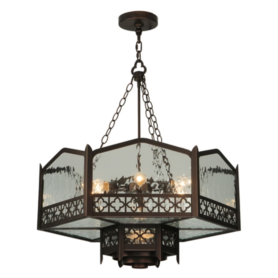 Meyda Tiffany Church 6 Light 30" Wide Abstract Pendant