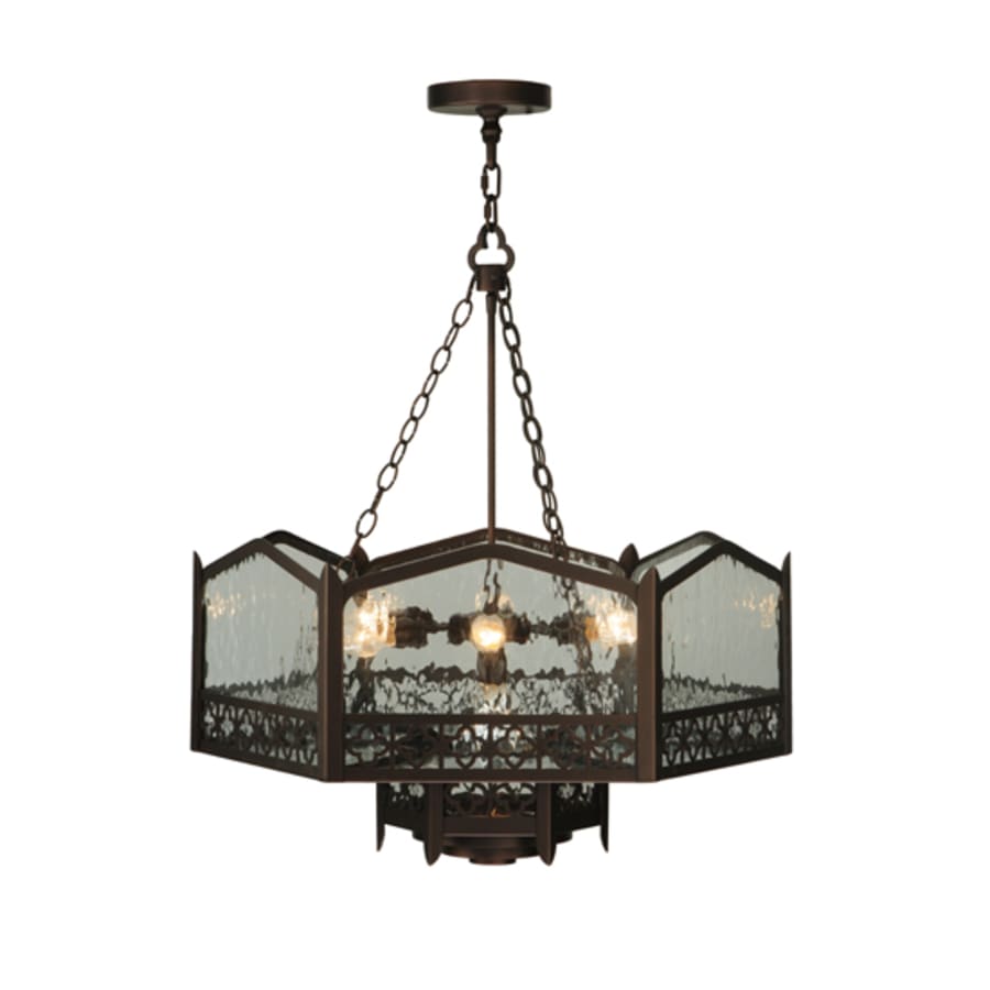 Meyda Tiffany Church 6 Light 30" Wide Abstract Pendant
