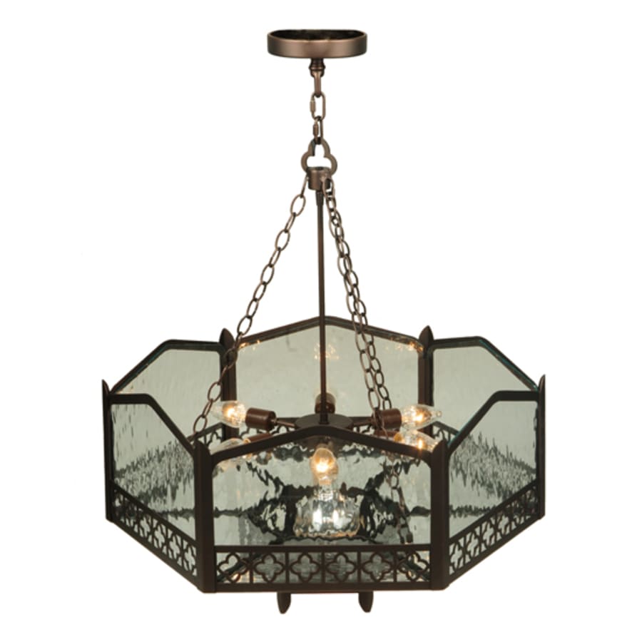 Meyda Tiffany Church 6 Light 30" Wide Abstract Pendant