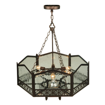 Meyda Tiffany Church 6 Light 30" Wide Abstract Pendant