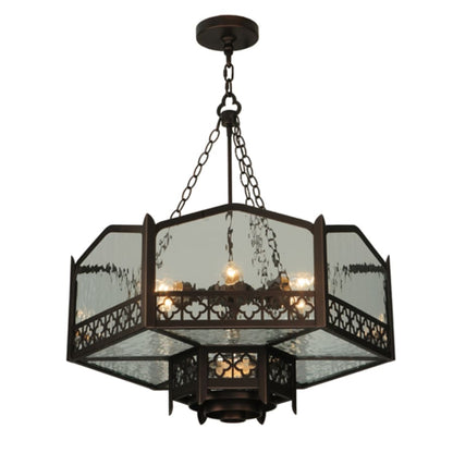 Meyda Tiffany Church 6 Light 30" Wide Abstract Pendant