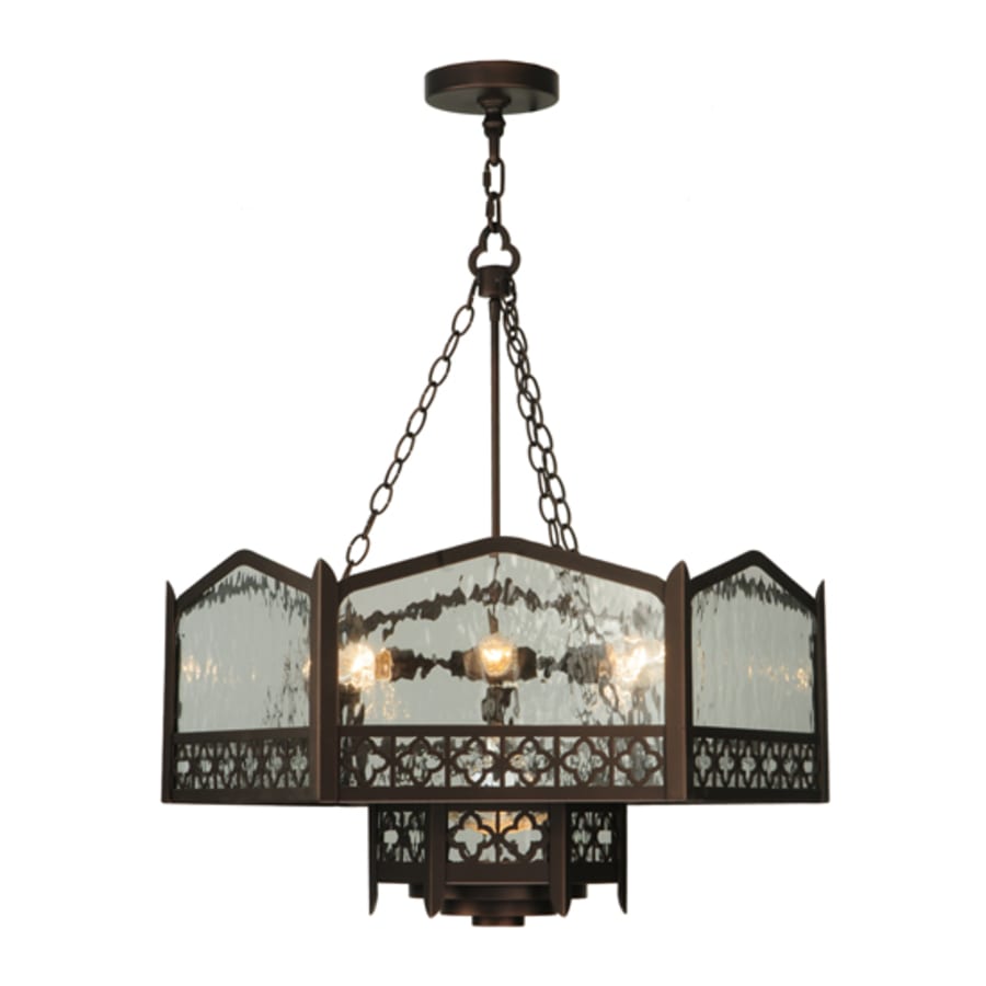 Meyda Tiffany Church 6 Light 30" Wide Abstract Pendant
