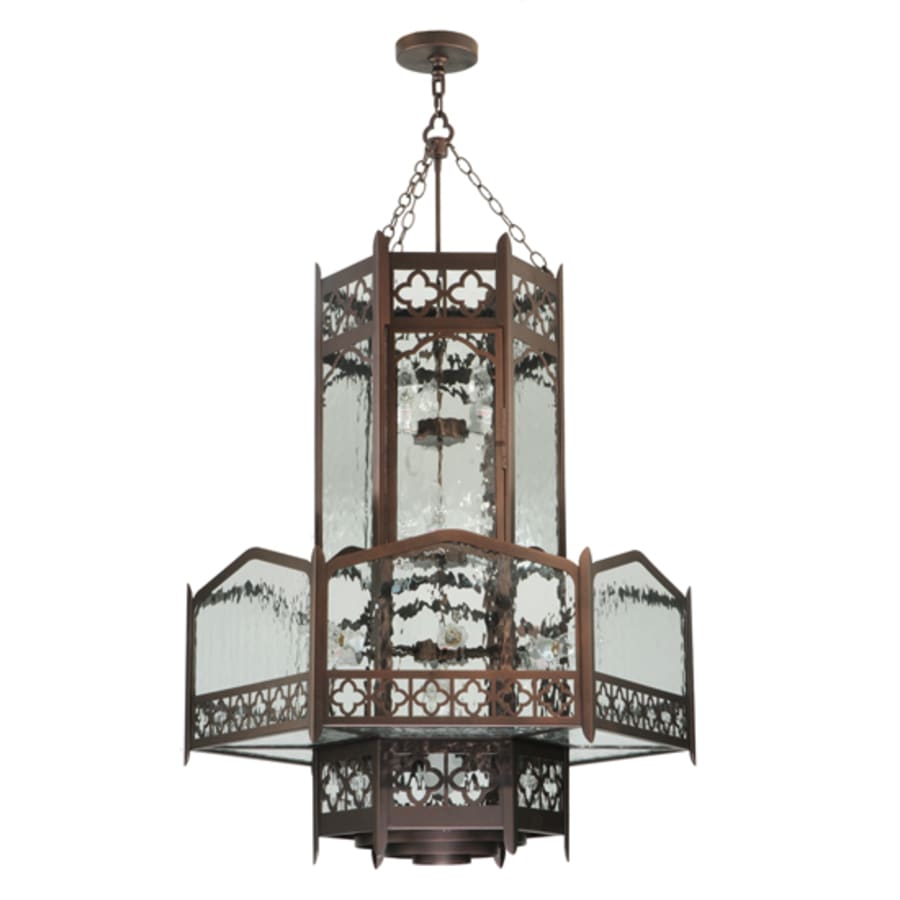 Meyda Tiffany Church 6 Light 36" Wide Abstract Pendant