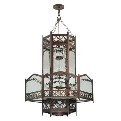 Meyda Tiffany Church 6 Light 36" Wide Abstract Pendant