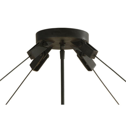 Meyda Tiffany Geo 12 Light 42" Wide Semi-Flush Drum Ceiling Fixture - Blackwash Finish