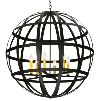 Meyda Tiffany Atlas 6 Light 42" Wide Taper Candle Pendant