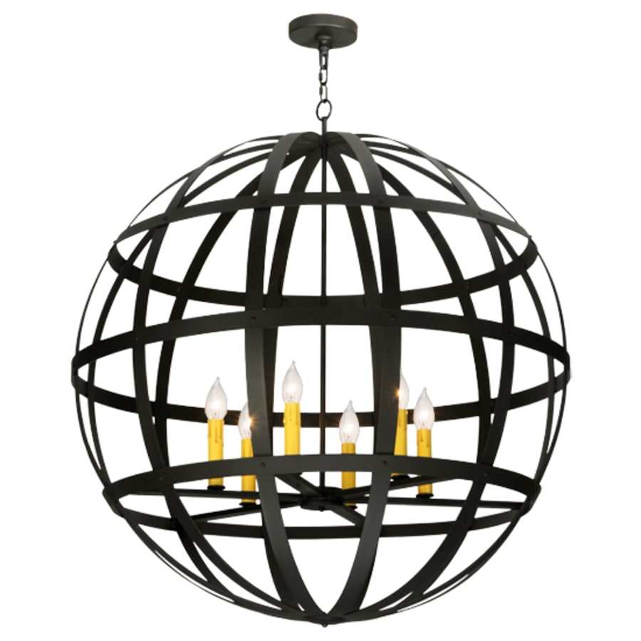 Meyda Tiffany Atlas 6 Light 42" Wide Taper Candle Pendant