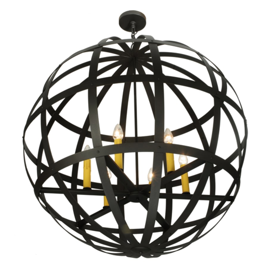 Meyda Tiffany Atlas 6 Light 42" Wide Taper Candle Pendant