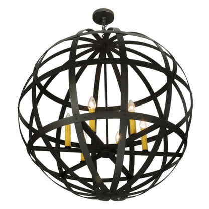Meyda Tiffany Atlas 6 Light 42" Wide Taper Candle Pendant
