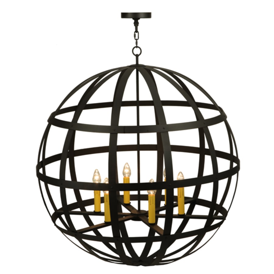 Meyda Tiffany Atlas 6 Light 42" Wide Taper Candle Pendant