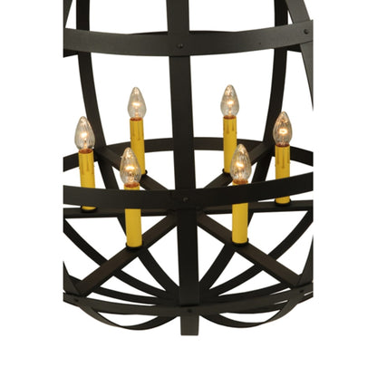 Meyda Tiffany Atlas 6 Light 42" Wide Taper Candle Pendant