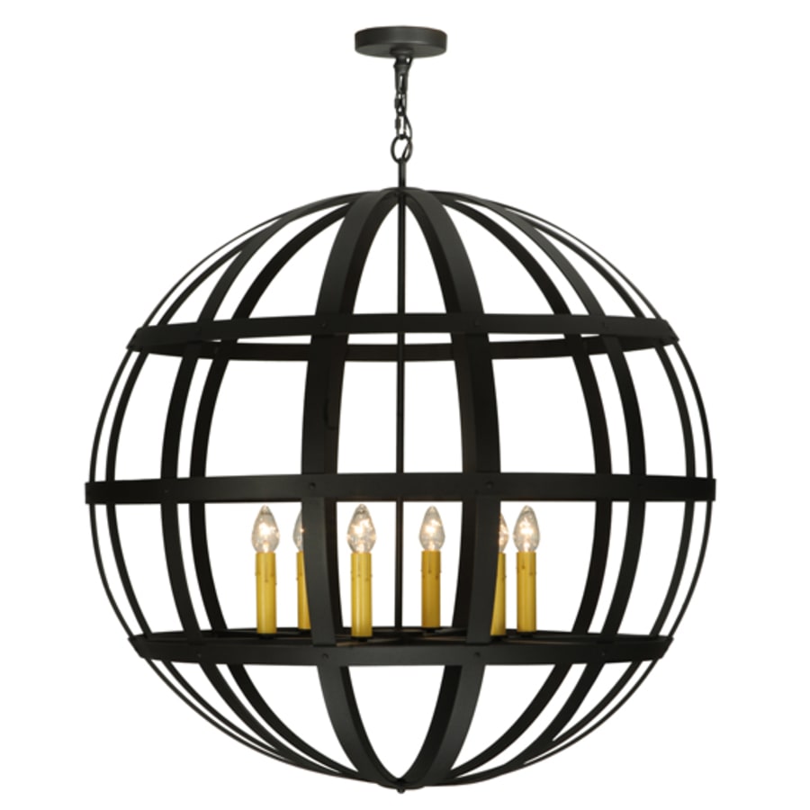 Meyda Tiffany Atlas 6 Light 42" Wide Taper Candle Pendant