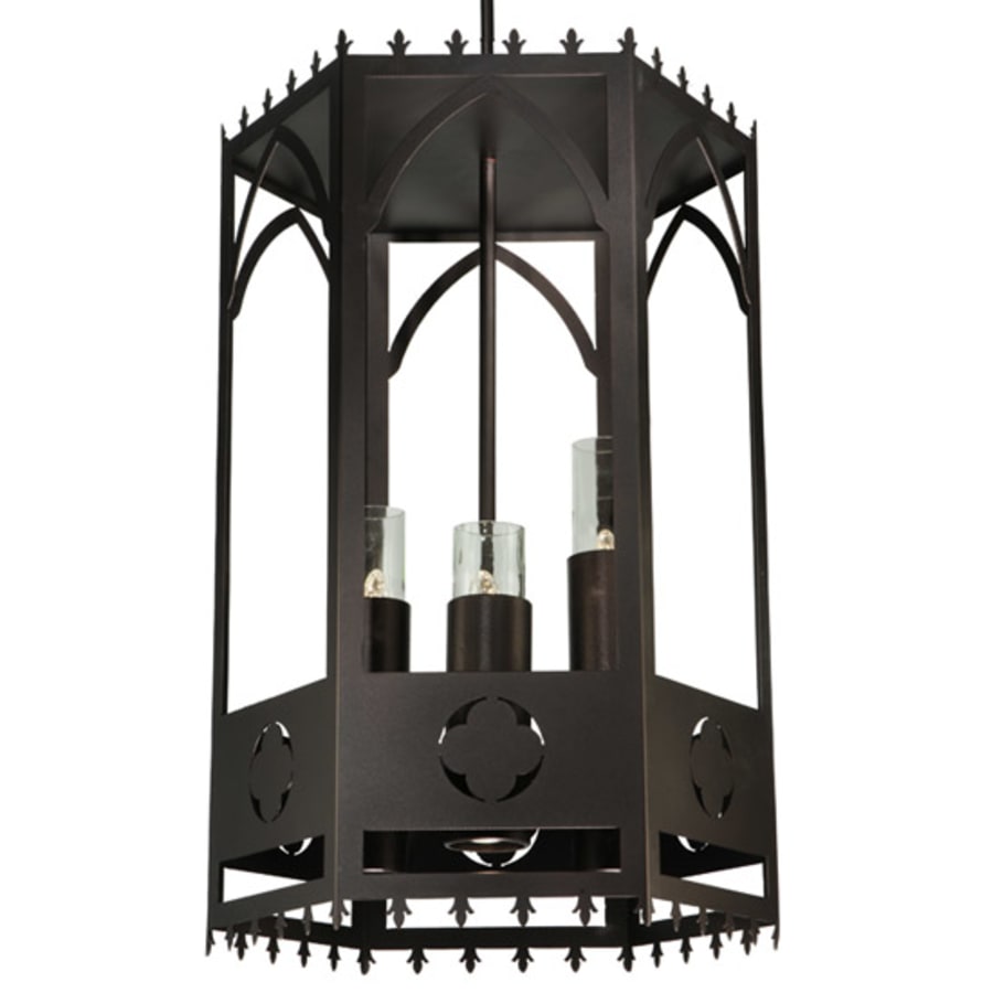 Meyda Tiffany Woolf 3 Light 24" Wide Pillar Candle Pendant