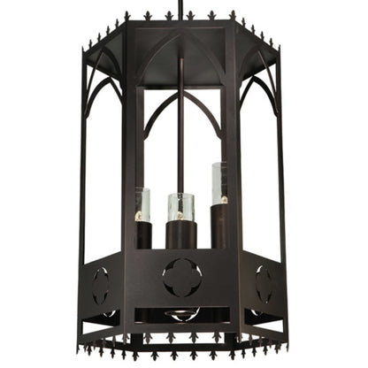 Meyda Tiffany Woolf 3 Light 24" Wide Pillar Candle Pendant