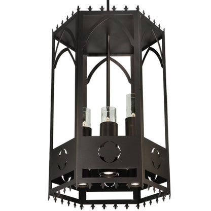 Meyda Tiffany Woolf 3 Light 24" Wide Pillar Candle Pendant