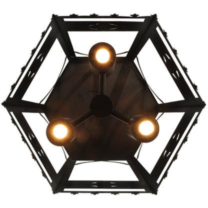 Meyda Tiffany Woolf 3 Light 24" Wide Pillar Candle Pendant