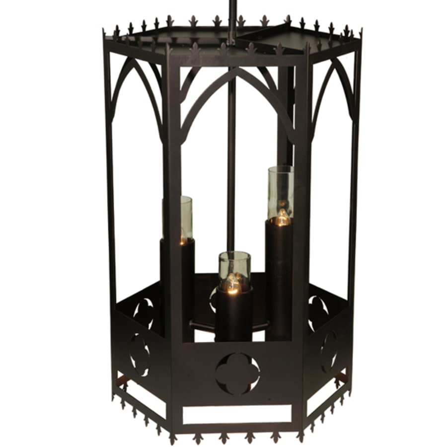 Meyda Tiffany Woolf 3 Light 24" Wide Pillar Candle Pendant