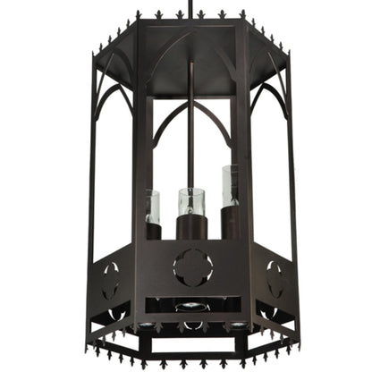 Meyda Tiffany Woolf 3 Light 24" Wide Pillar Candle Pendant