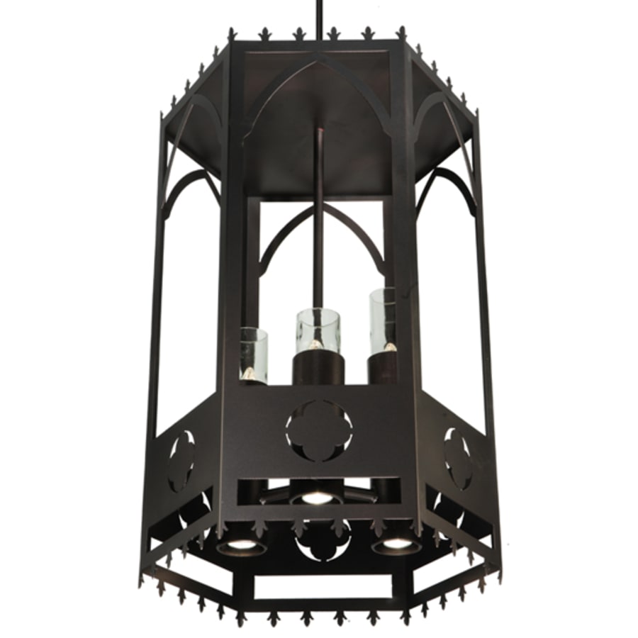 Meyda Tiffany Woolf 3 Light 24" Wide Pillar Candle Pendant