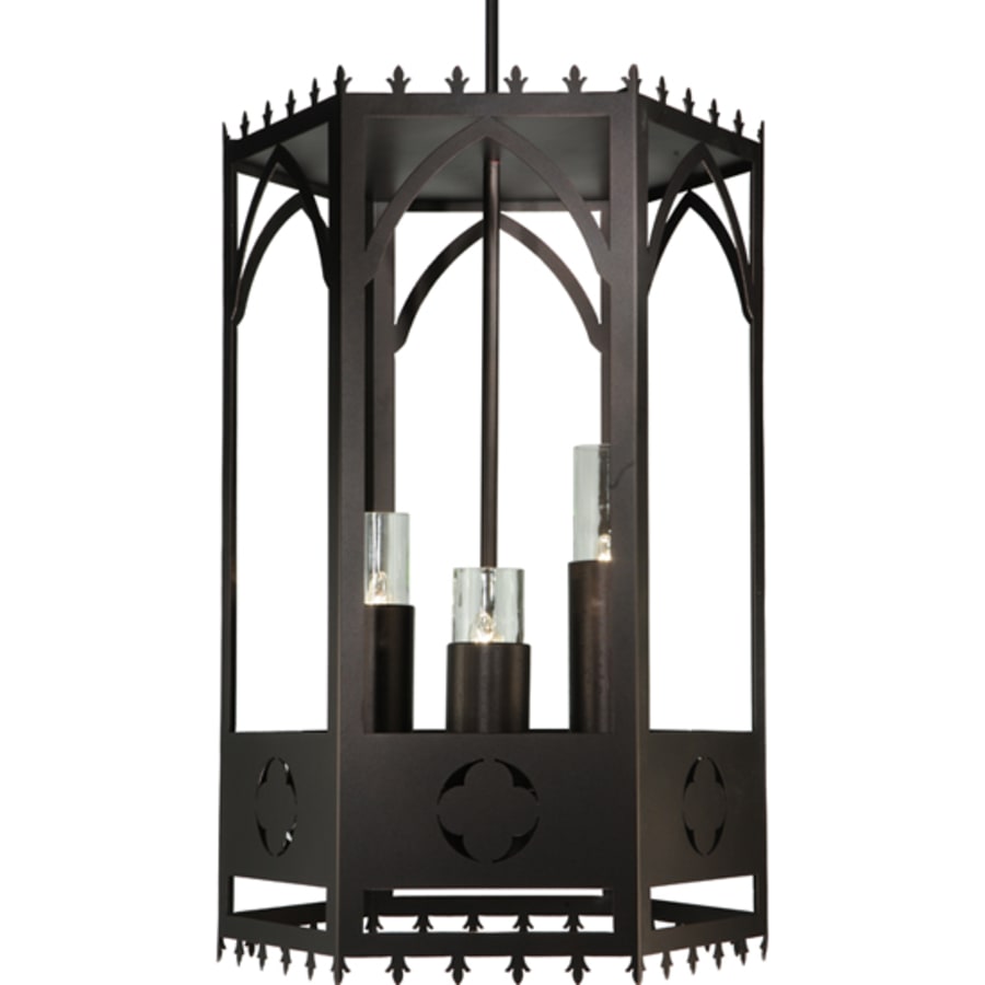 Meyda Tiffany Woolf 3 Light 24" Wide Pillar Candle Pendant
