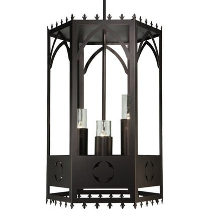 Meyda Tiffany Woolf 3 Light 24" Wide Pillar Candle Pendant