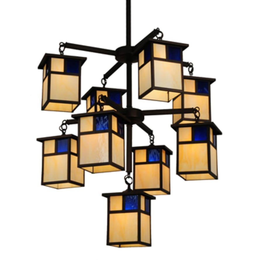 Meyda Tiffany Hyde Park T Mission 9 Light 32" Wide Chandelier