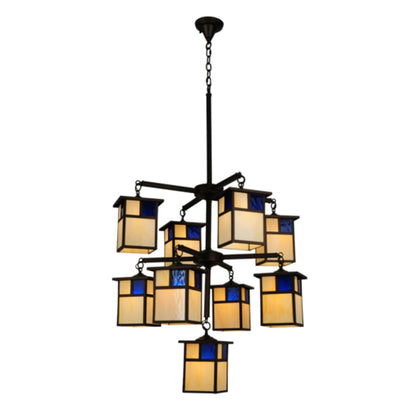 Meyda Tiffany Hyde Park T Mission 9 Light 32" Wide Chandelier