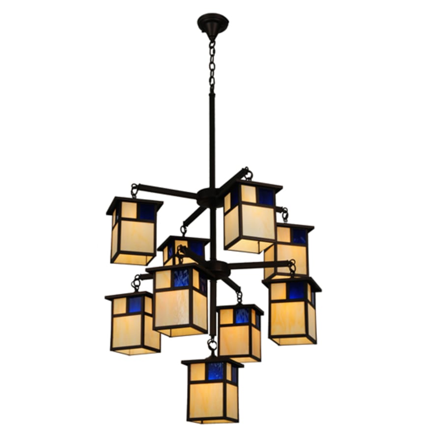 Meyda Tiffany Hyde Park T Mission 9 Light 32" Wide Chandelier