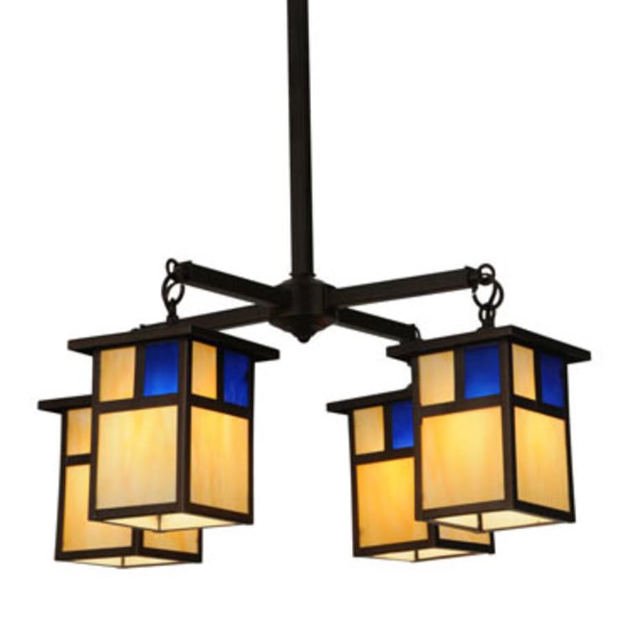 Meyda Tiffany Hyde Park T Mission 4 Light 25" Wide Chandelier