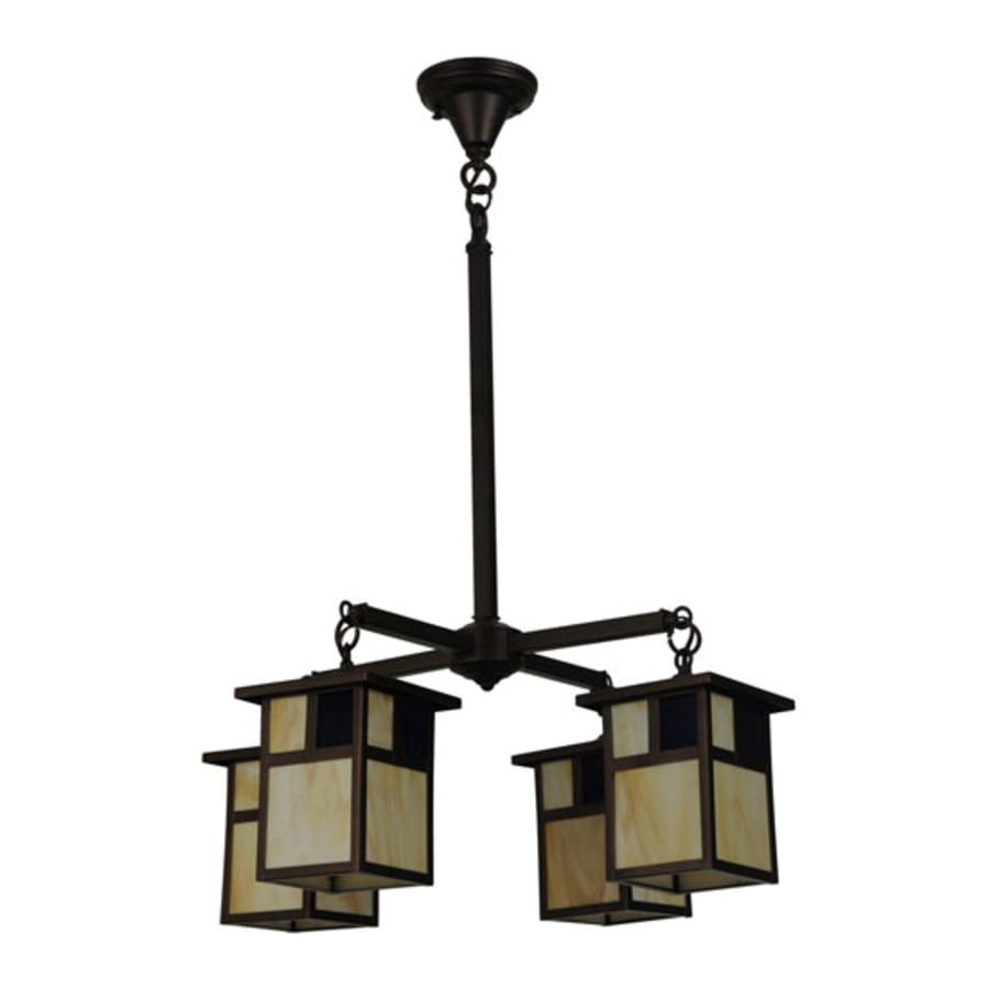 Meyda Tiffany Hyde Park T Mission 4 Light 25" Wide Chandelier