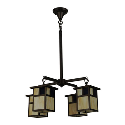 Meyda Tiffany Hyde Park T Mission 4 Light 25" Wide Chandelier