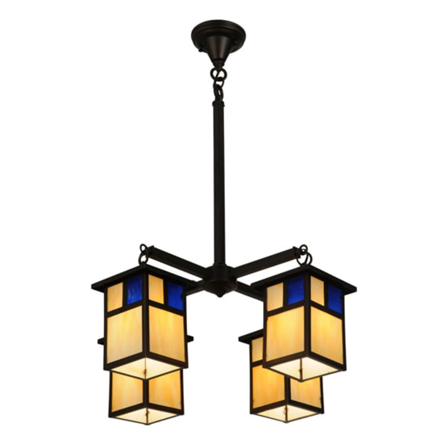 Meyda Tiffany Hyde Park T Mission 4 Light 25" Wide Chandelier