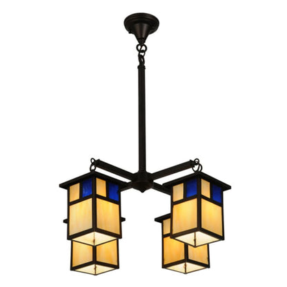 Meyda Tiffany Hyde Park T Mission 4 Light 25" Wide Chandelier