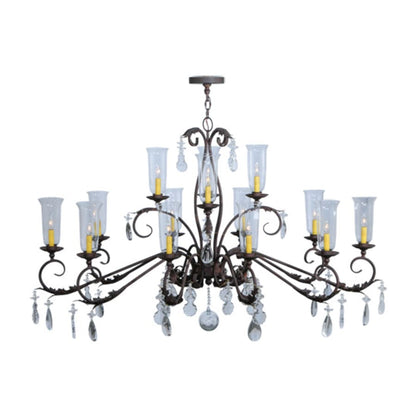 Meyda Tiffany Windsor 14 Light 38" Wide Crystal Candle Style Chandelier - Custom Finish