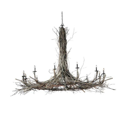 Meyda Tiffany Twigs 12 Light 132" Wide Taper Candle Style Chandelier