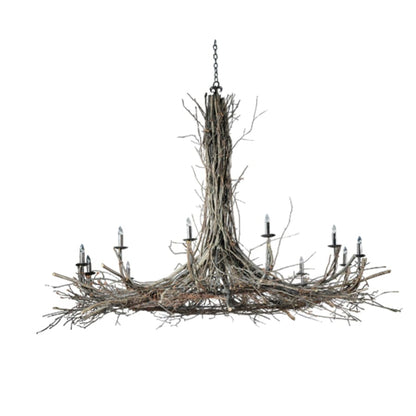 Meyda Tiffany Twigs 12 Light 132" Wide Taper Candle Style Chandelier