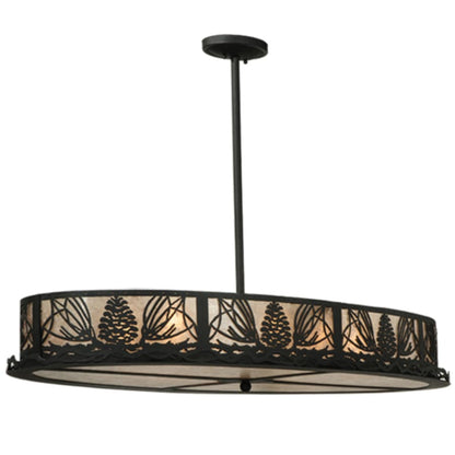 Meyda Tiffany Mountain Pine 8 Light 48" Wide Linear Pendant