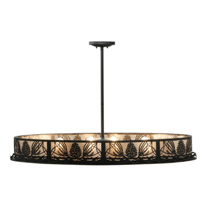 Meyda Tiffany Mountain Pine 8 Light 48" Wide Linear Pendant