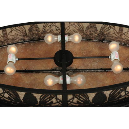 Meyda Tiffany Mountain Pine 8 Light 48" Wide Linear Pendant