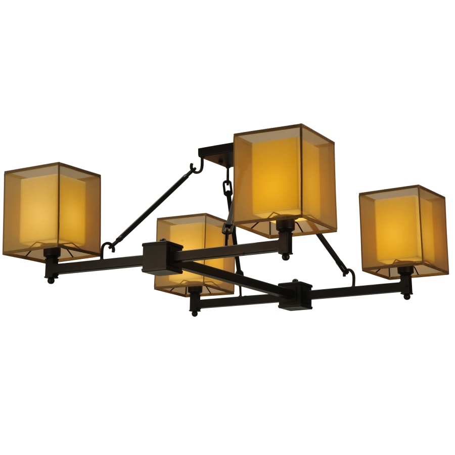 Meyda Tiffany 36" Square Horizon Bay 4 Light Semi-Flushmount Ceiling Fixture