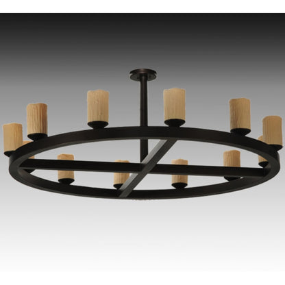 Meyda Tiffany Horizon Ring 12 Light 61" Wide Semi-Flush Ceiling Fixture